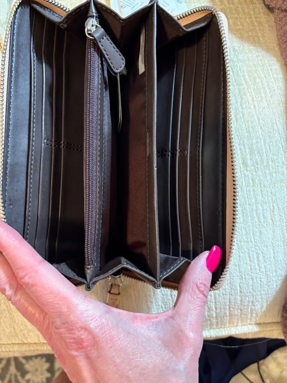 Coach Patent Leather Tote and Wallet Set in Orange - Picture 10 of 16